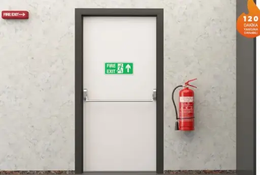 Tek Kanat Yangın Kapısı Beyaz